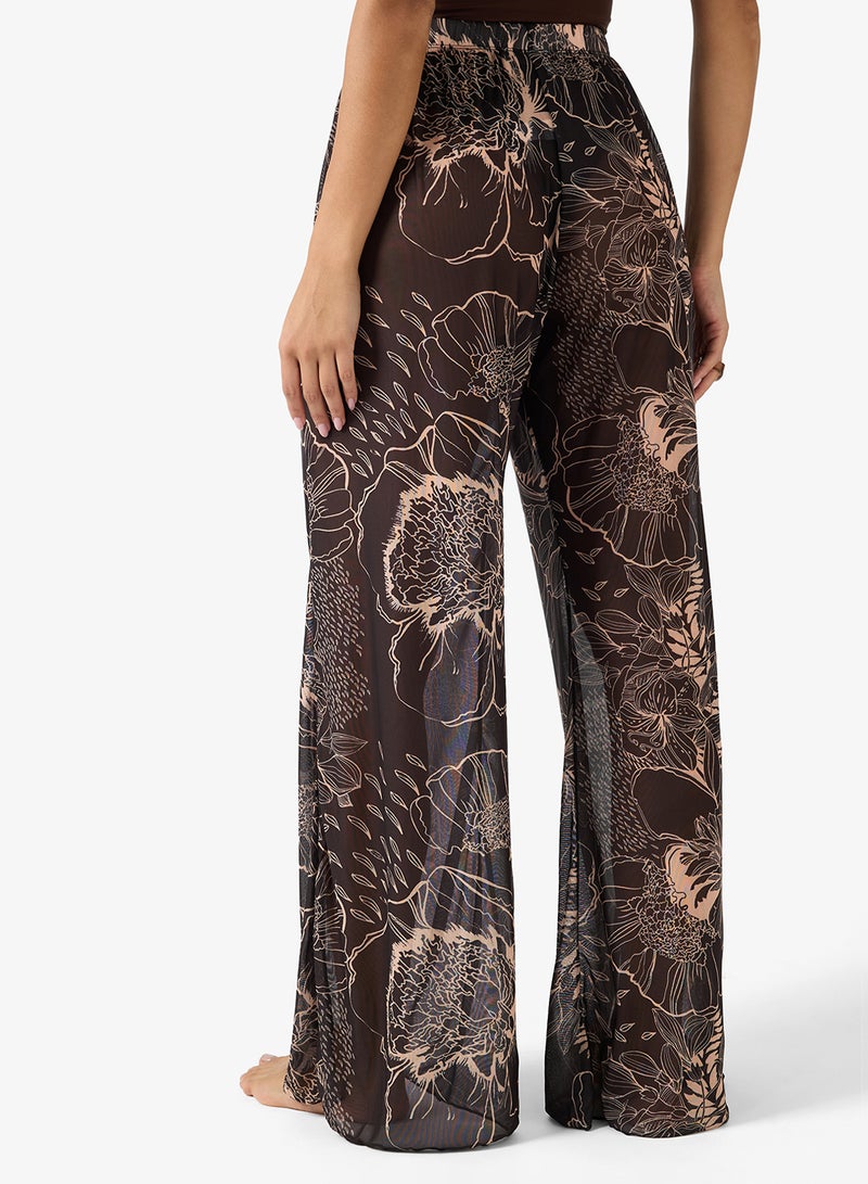 ELLA Printed Sheer Beach Pant - Image 3